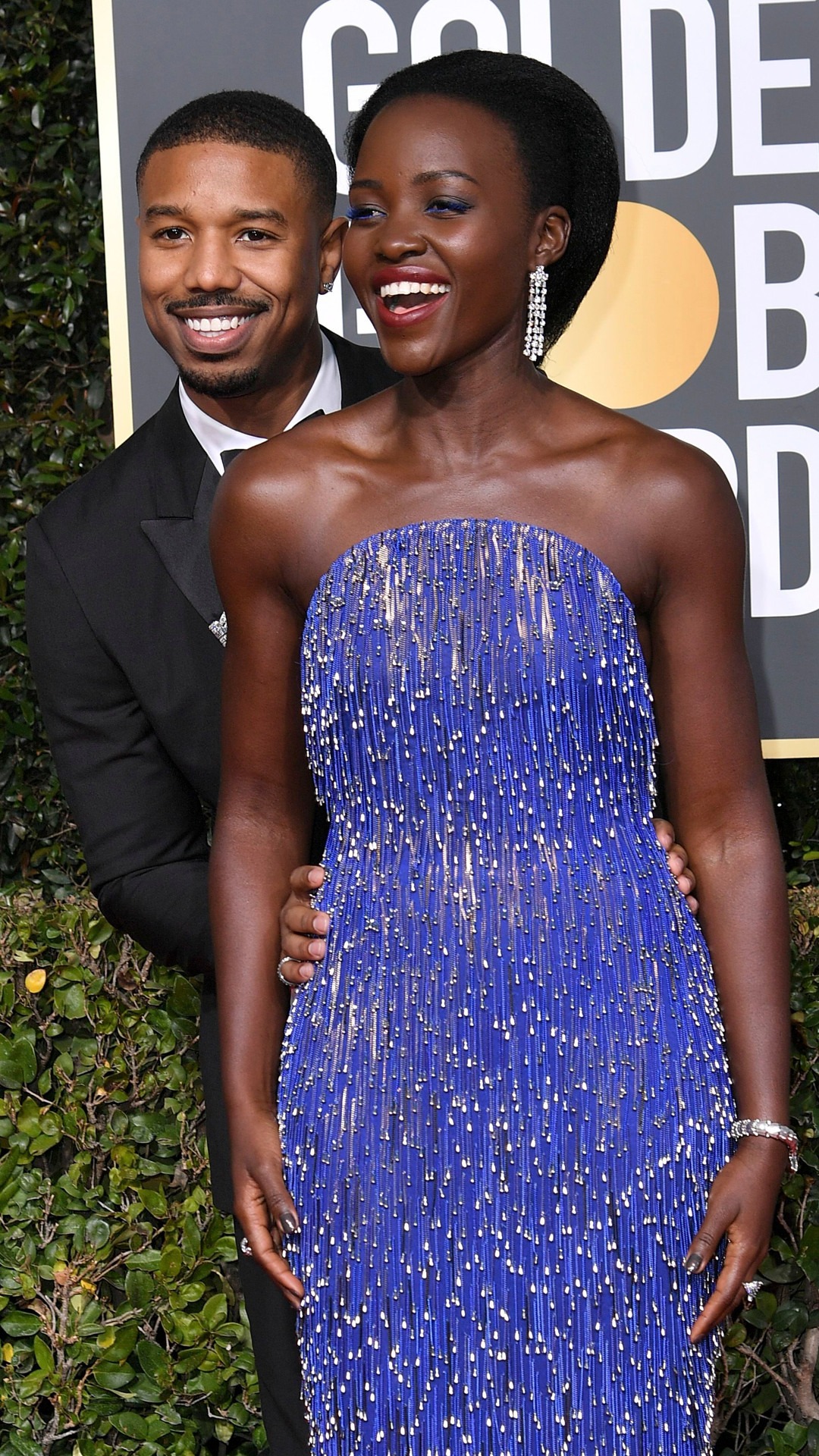 Michael B. Jordan, Lupita Nyong'o, 2019 Golden Globe Awards, Golden Globes, Candids