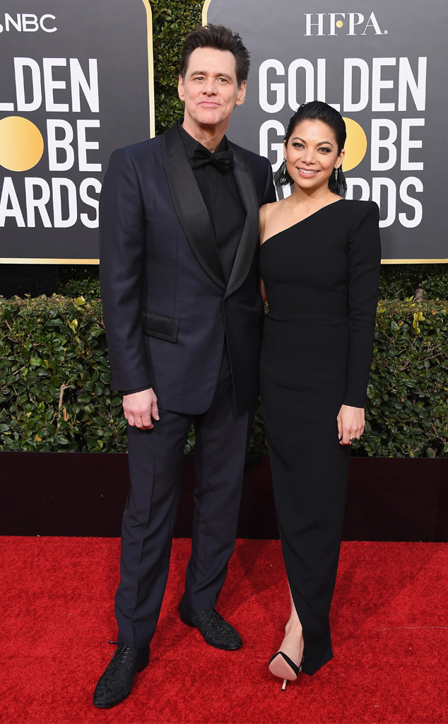 Jim Carrey, Ginger Gonzaga, 2019 Golden Globes, Couples