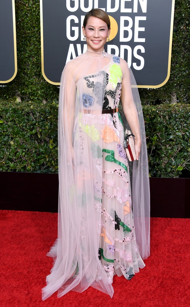 Lucy Liu from 2019 Golden Globes Red Carpet Fashion | E! News