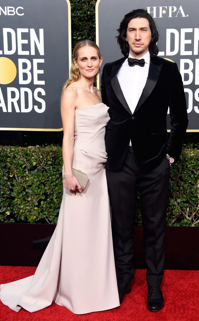 Adam Driver & Joanne Tucker from Globos de Oro 2019 Las parejas E! News