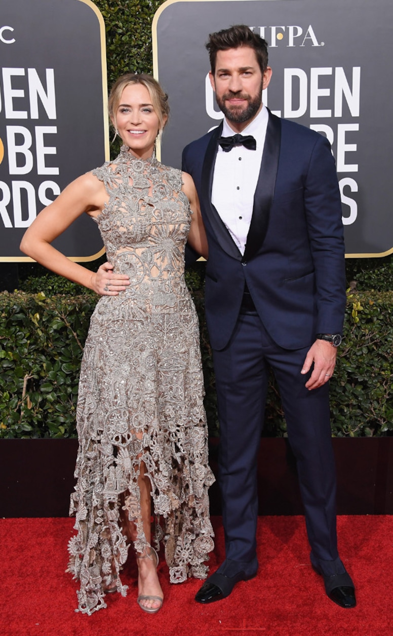 Emily Blunt, John Krasinski, 2019 Golden Globes, Couples