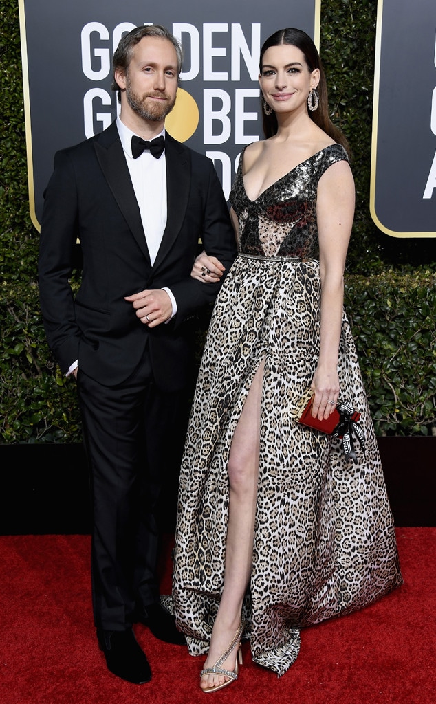 Adam Shulman, Anne Hathaway, 2019 Golden Globes, Couples