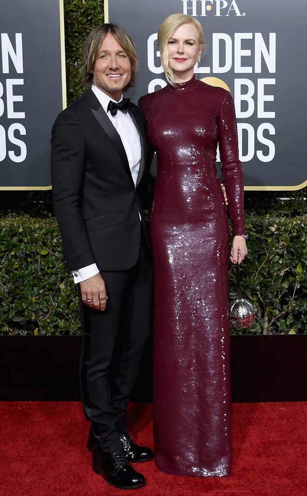 Nicole Kidman & Keith Urban from Golden Globes 2019: Red Carpet Couples