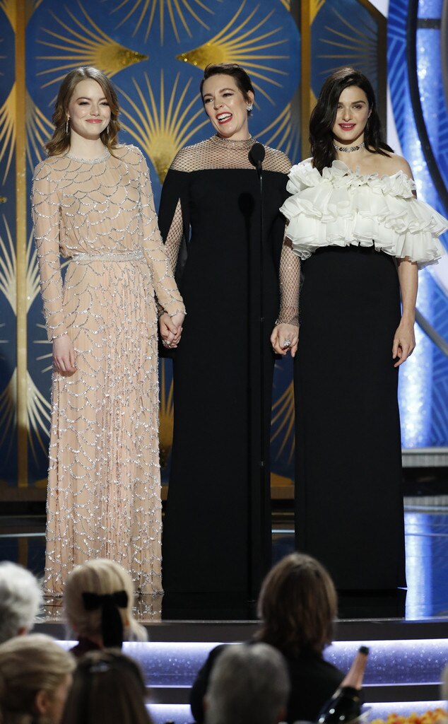 Emma Stone, Olivia Colman, Rachel Weisz, 2019 Golden Globes, Golden Globe Awards, Show