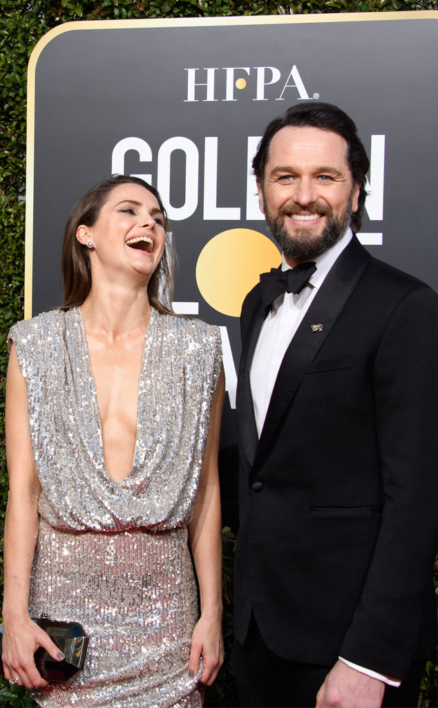 Keri Russell & Matthew Rhys from Golden Globes 2019 Candid Moments | E