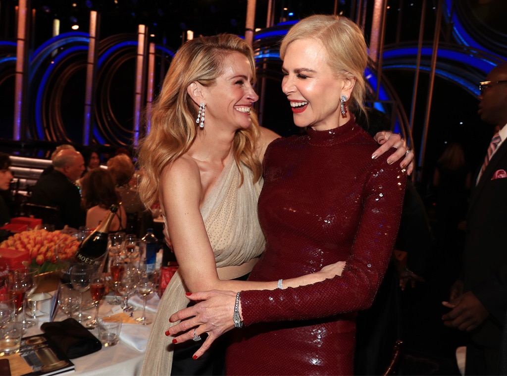 Julia Roberts And Nicole Kidman From Golden Globes 2019 Candid Moments