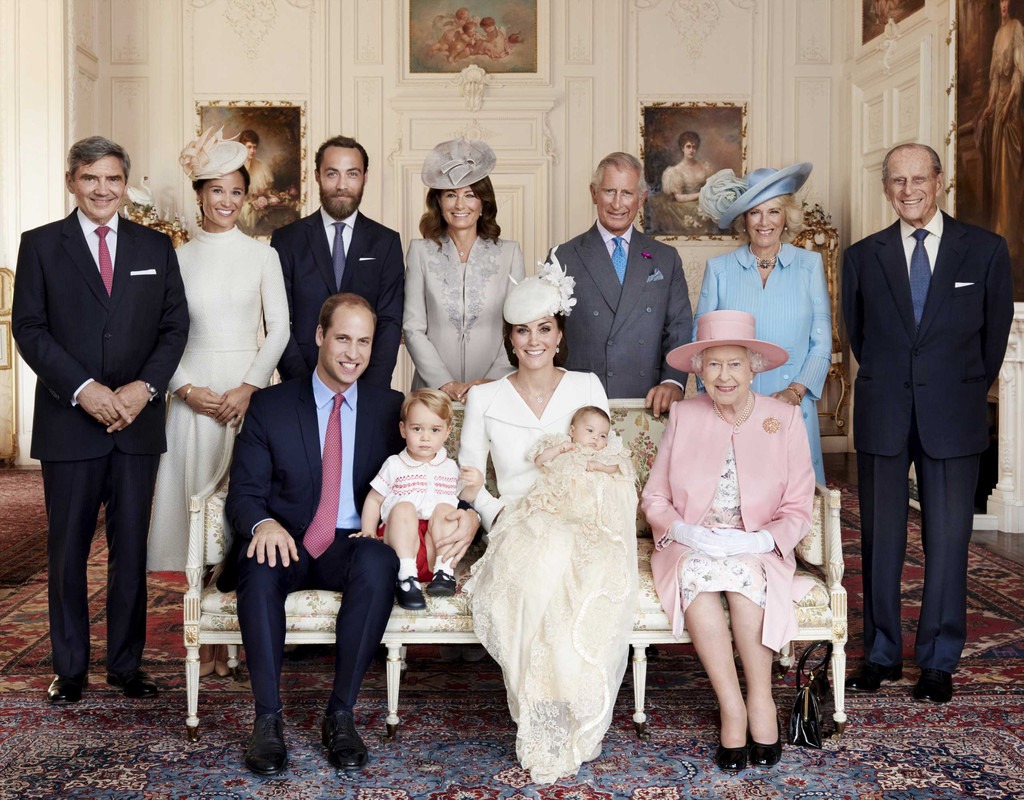 Duchess of Cambridge, Kate Middleton, Princess Charlotte, Prince William, Prince George, Queen Elizabeth, baptism