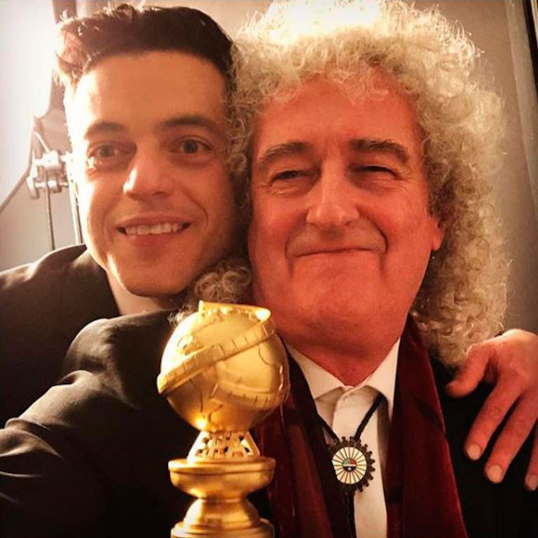 Rami Malek, Brian May, Golden Globes 2019