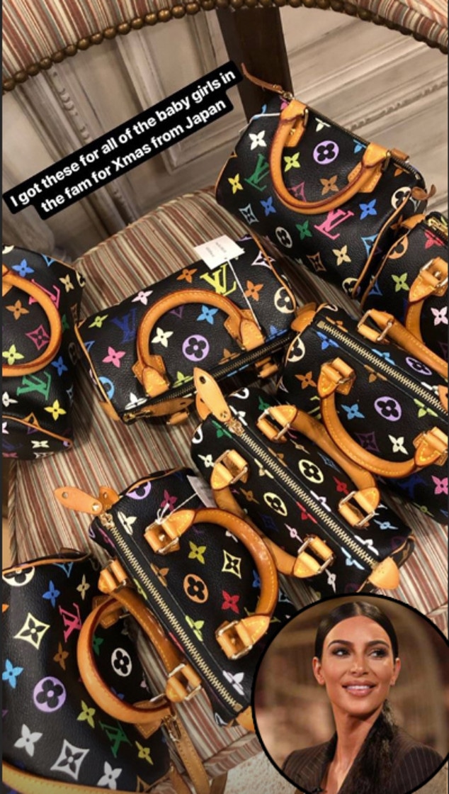 Kim Kardashian Gave Her Kids & Nieces Louis Vuitton Bags for Christmas