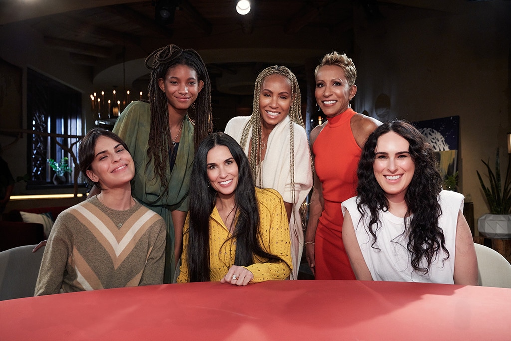 Demi Moore, Rumer Willis, Tallulah Willis, Jada Pinkett-Smith, Willow Smith, Adrienne Banfield-Jones, Red Table Talk