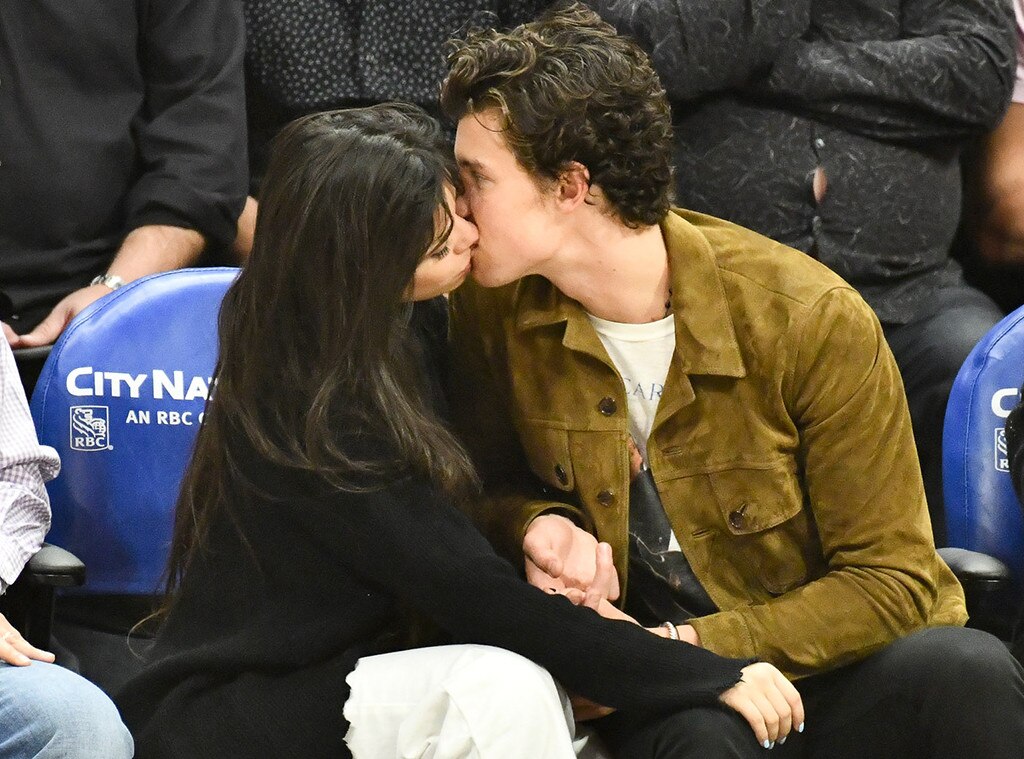 Shawn Mendes, Camila Cabello Make Out Courtside During Basketball Date