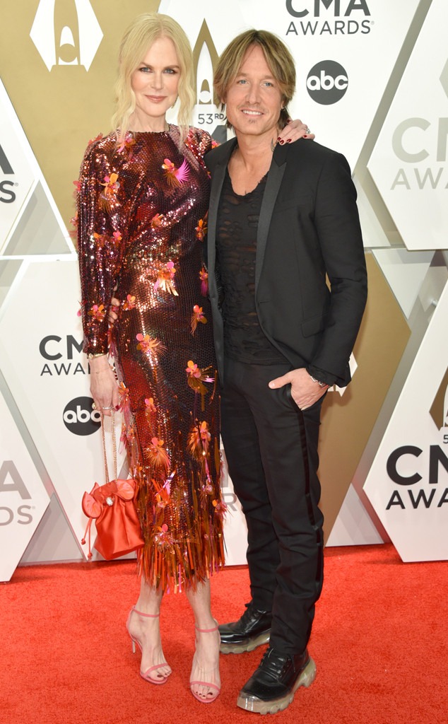 Nicole Kidman, Keith Urban, 2019 CMA Awards, Red Carpet Fashion, Couples