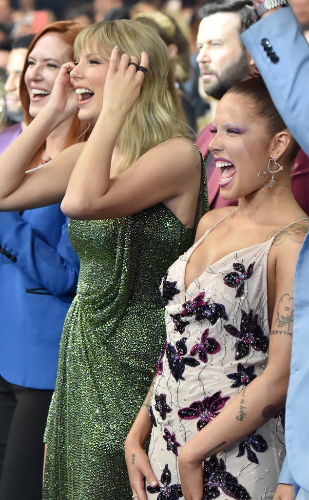 Taylor Swift And Halsey From 2019 American Music Awards Candid Photos E News