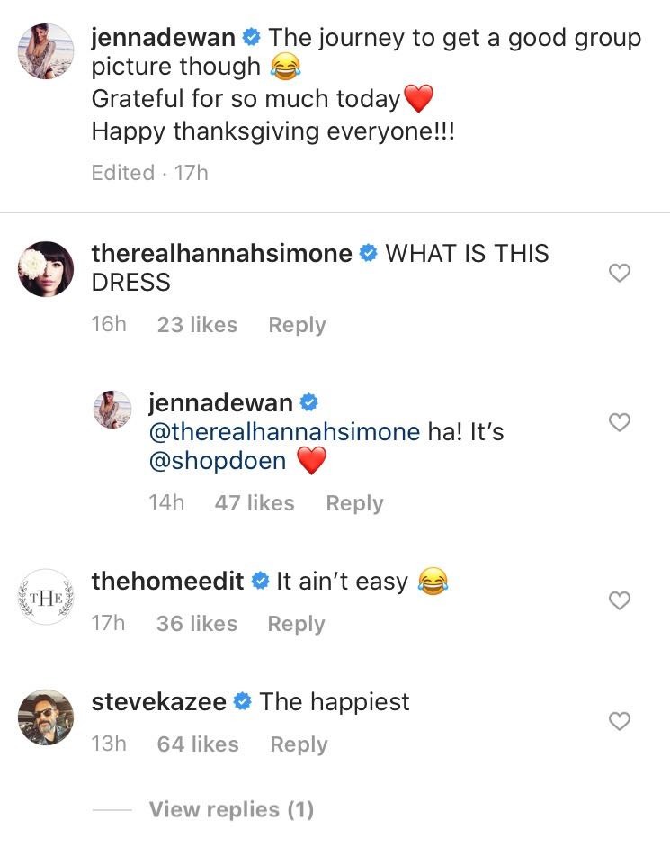 Jenna Dewan, Steve Kazee, Instagram, Comment
