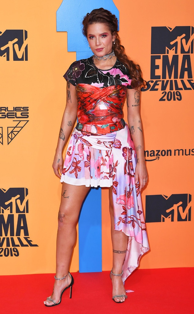 Halsey from 2019 MTV EMAs Red Carpet Fashion E! News