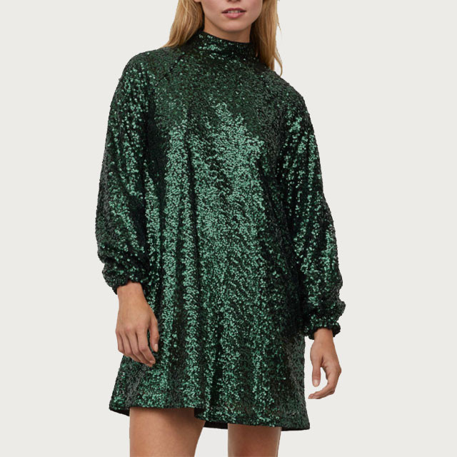 H&M's sequinned festive frock sends shoppers wild ahead of Christmas party  season as staff say they're receiving '200 requests a day' for the £50  dress