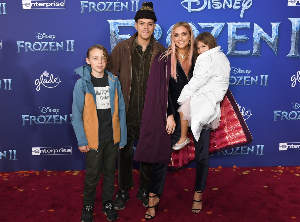 Evan Ross, Ashlee Simpson, Frozen ll premiere