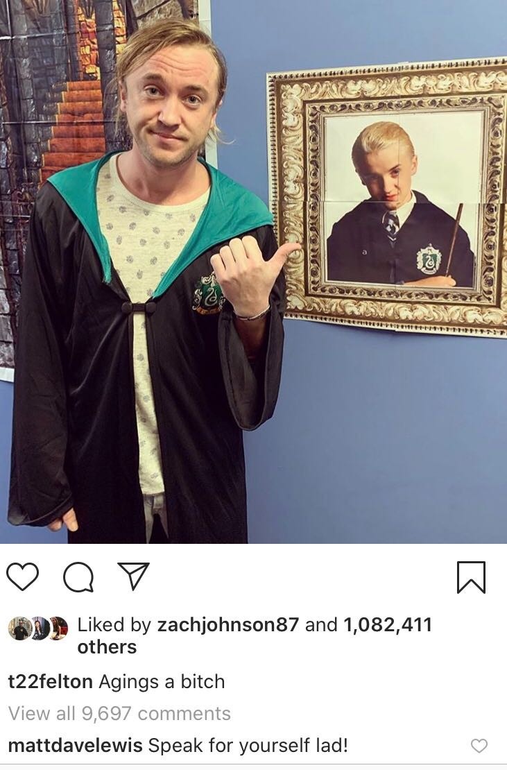 Tom Felton, Matthew Lewis, Instagram