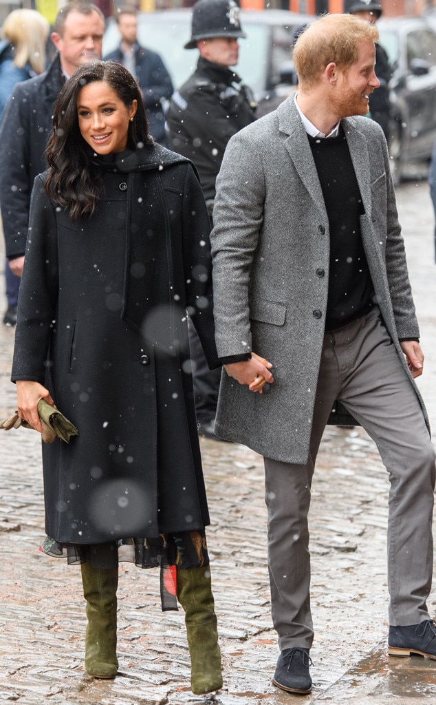 Meghan visited Bristol with snowy