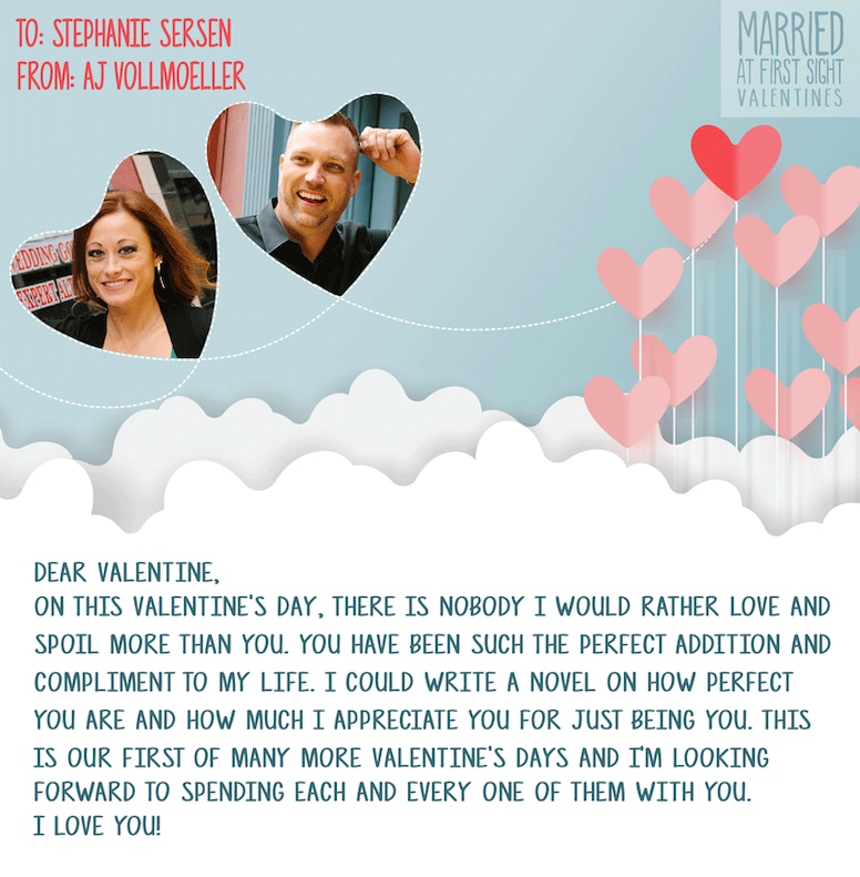 Married at First Sight Valentines, AJ, Stephanie