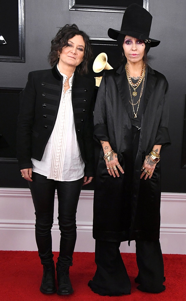 Sara Gilbert & Linda Perry from 2019 Grammy Awards Red