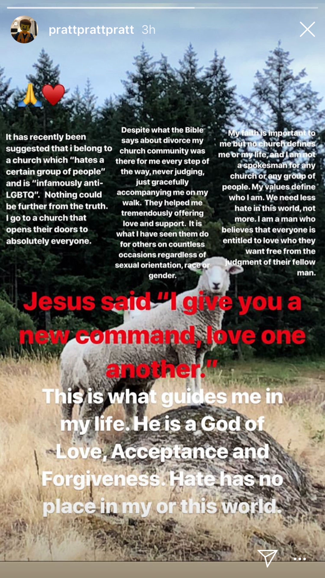 Chris pratt twitter ellen page