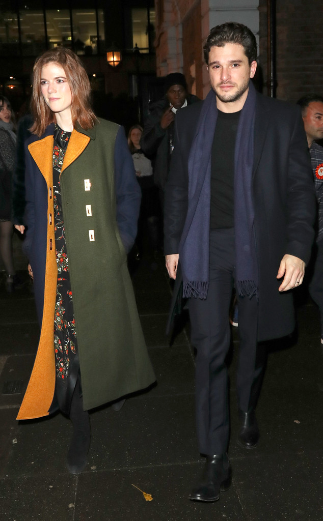 Kit Harington and Rose Leslie Enjoy Rare Public Date Night in London ...