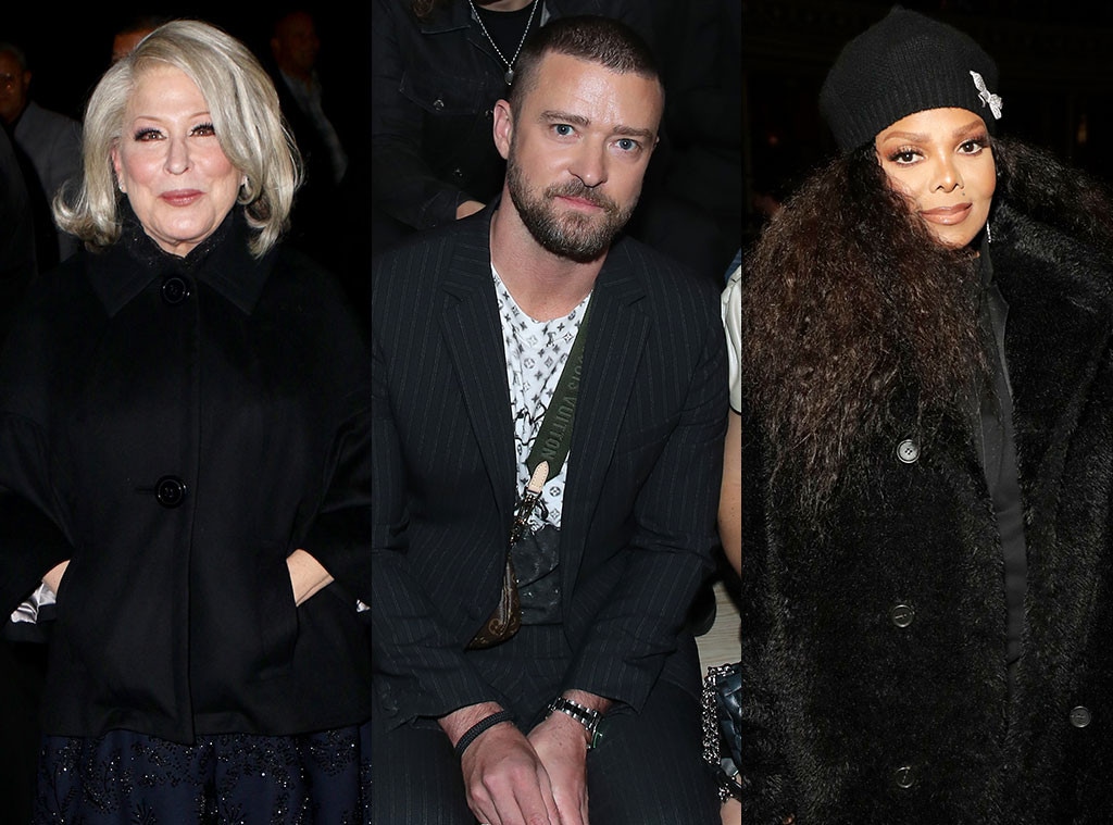 Bette Midler, Justin Timberlake, Janet Jackson