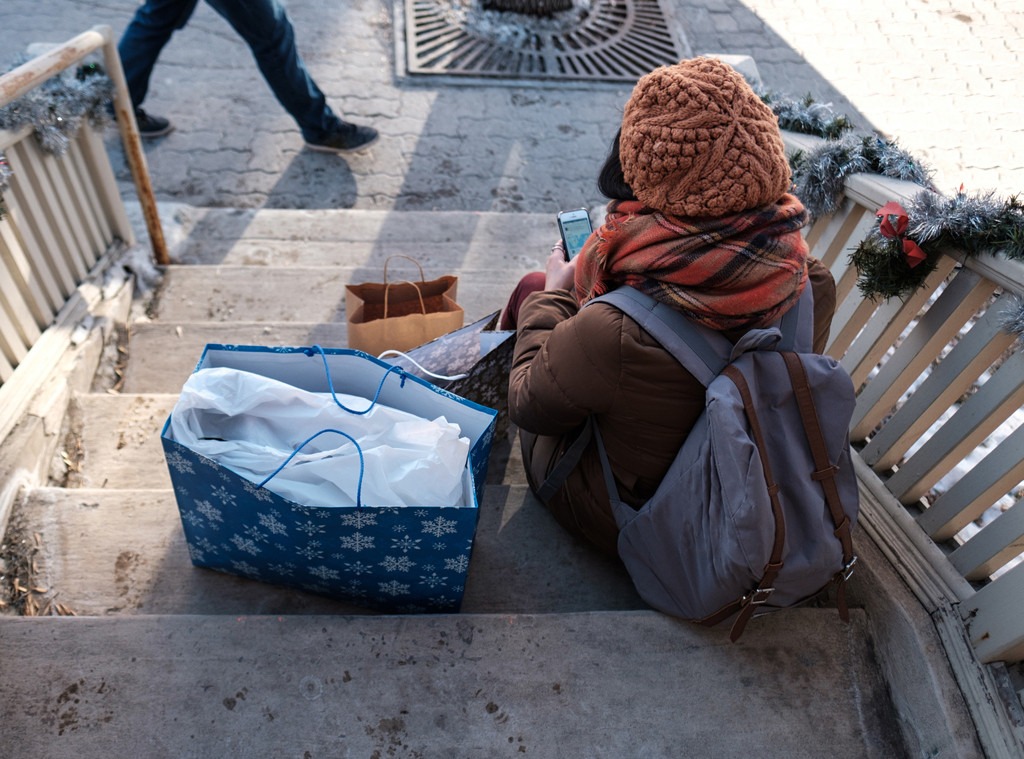 Winter Shopping Sales, Stock Image