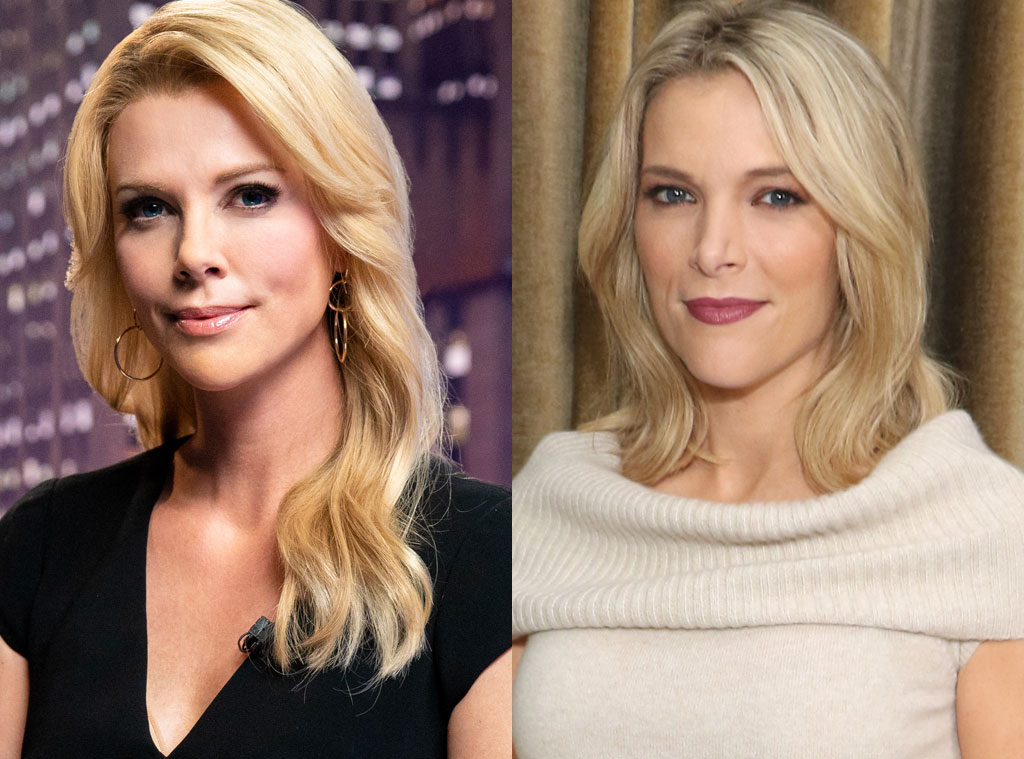 Charlize Theron, Megyn Kelly, Bombshell actors, real-life counterparts