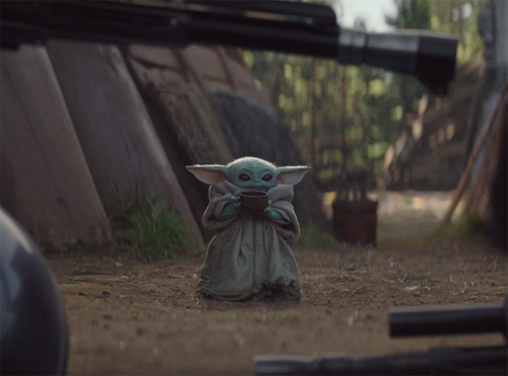 Let S Talk About Baby Yoda Sipping Soup On The Mandalorian E Online Let S Talk About Baby Yoda Sipping Soup On The Mandalorian E Online
