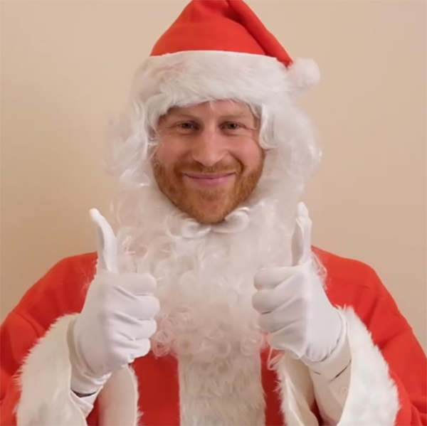 Prince Harry Dresses Up as Santa for Christmas Holiday Video