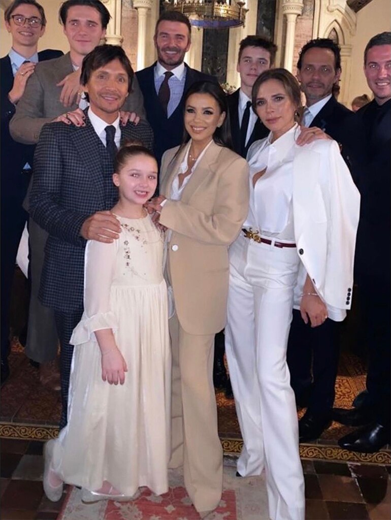 Victoria Beckham s Kids Are Baptized Eva Longoria Is Named Godmother