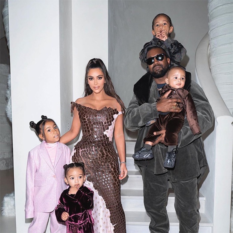 Kim Kardashian, Kanye West, Chicago West, North West, Saint West, Psalm West, Christmas Party 2019