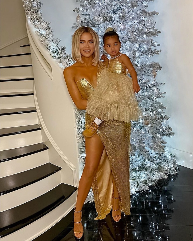 Khloe Kardashian, True Thompson, Kardashian Jenner Christmas Party 2019