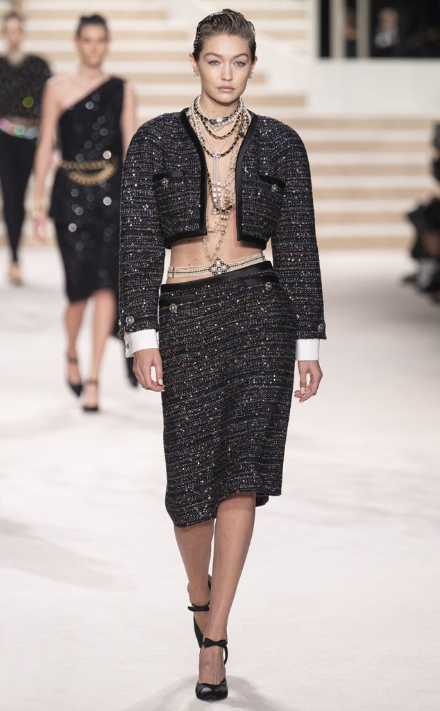 Gigi Hadid, 2019 Chanel Metiers d'Art Fashion Show