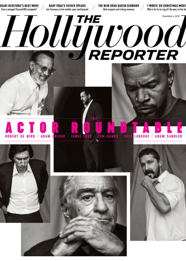 The Hollywood Reporter, Jamie Foxx, Tom Hanks, Robert DeNiro, Shia LaBeouf, Adam Driver, Adam Sandler