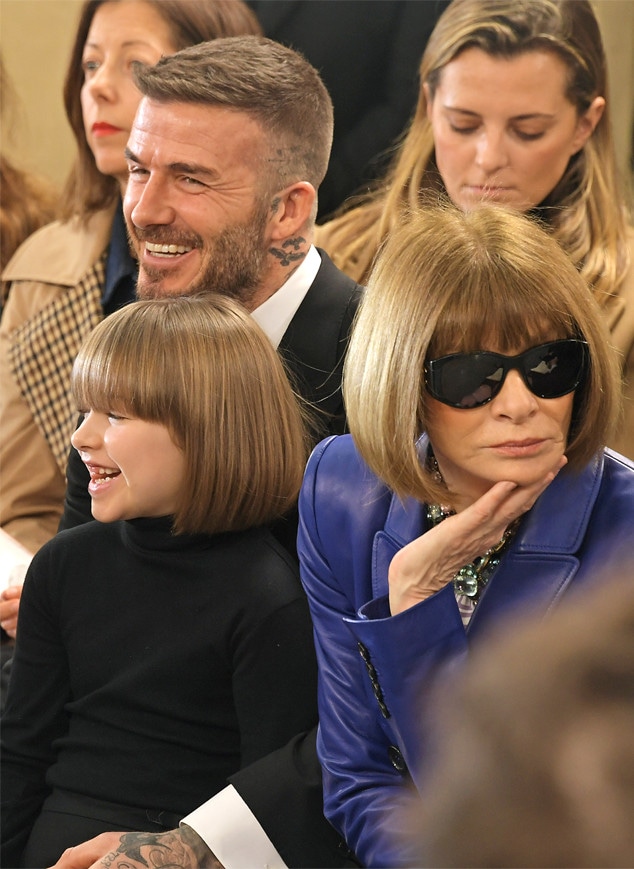 Harper Beckham, David Beckham, Anna Wintour, London Fashion Week 2019