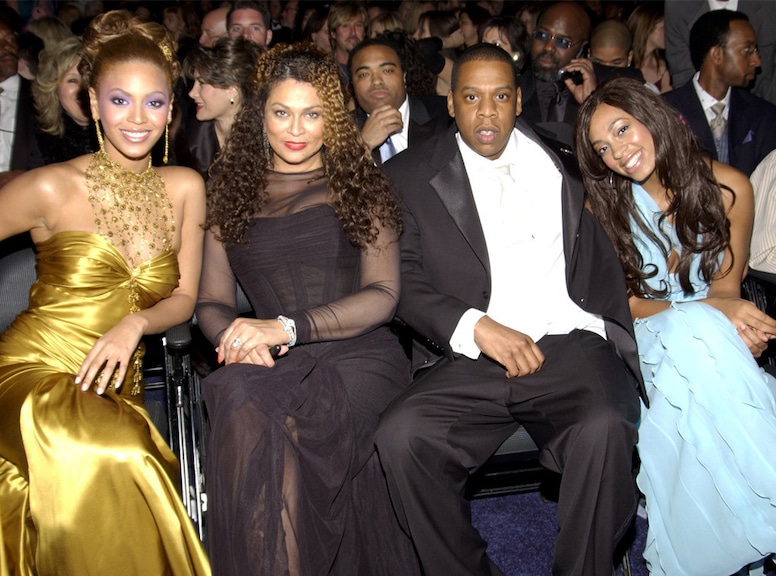 Beyonce, Tina Knowles, Jay-Z, 2004 Grammy Awards