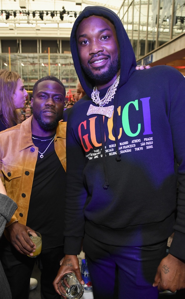 Meek Mill & Kevin Hart from Super Bowl 2019: Star Sightings | E! News UK