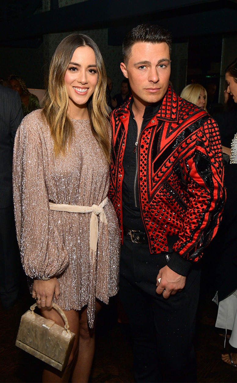 Chloe Bennett, Colton Haynes, Vanity Fair and LOréal Paris Pre-Oscars Party