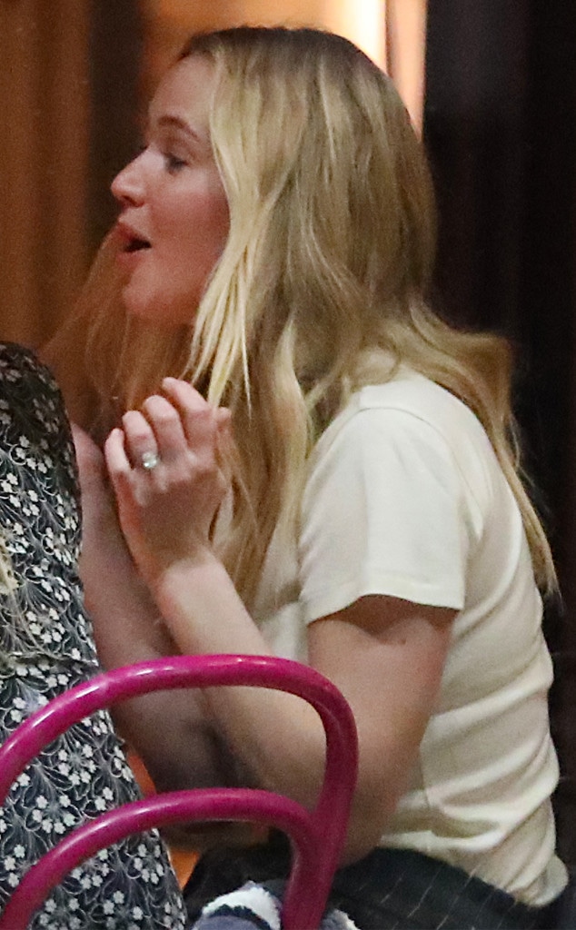 Jennifer Lawrence Flashes Massive Engagement Ring From Cooke Maroney Jennifer Lawrence Flashes Massive Engagement Ring From Cooke Maroney