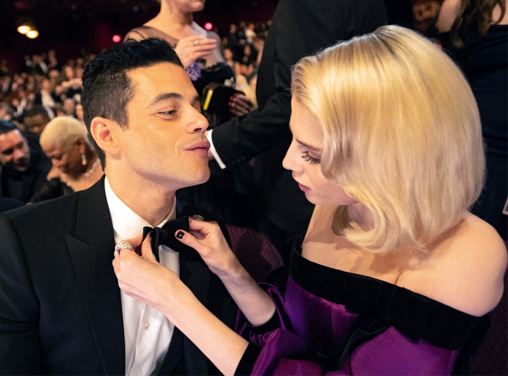Rami Malek & Lucy Boynton from Oscars 2019 Candid Moments E! News Rami Malek & Lucy Boynton from Oscars 2019 Candid Moments E! News