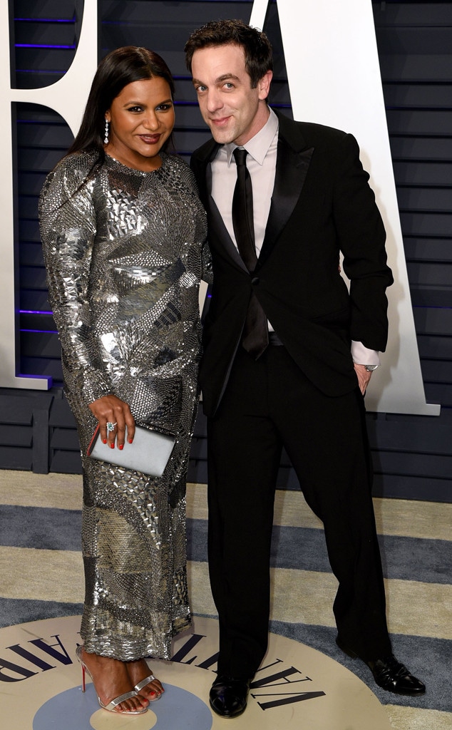 Mindy Kaling, BJ Novak, 2019 Vanity Fair Oscar Party, 2019 Oscars