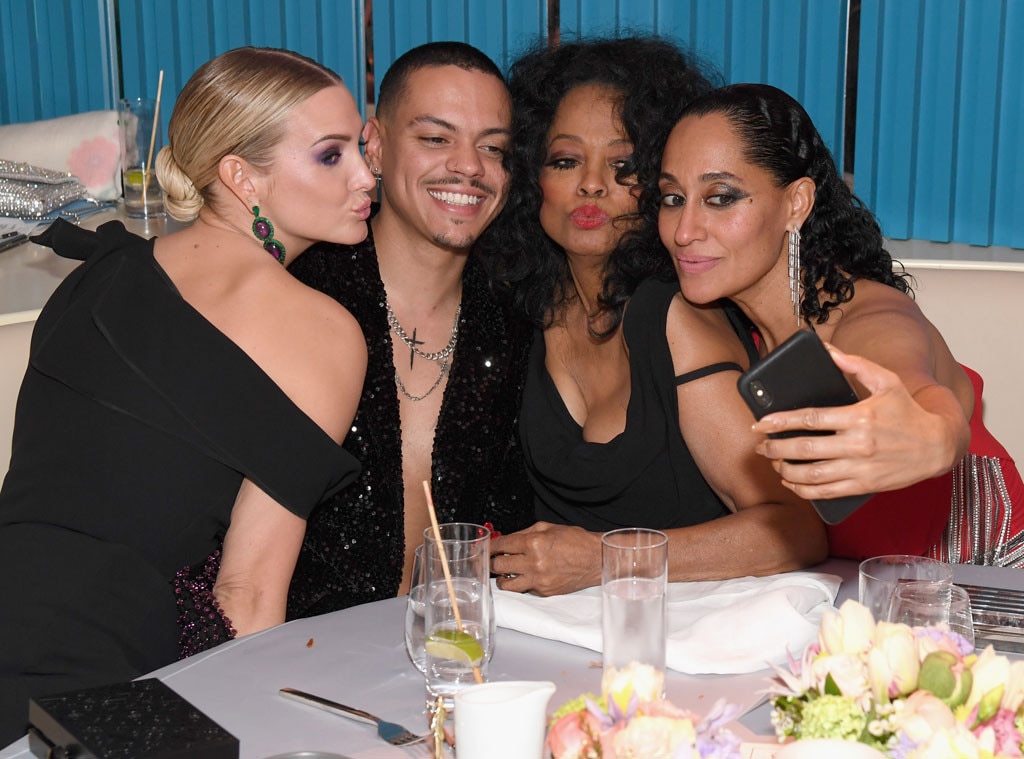 Ashlee Simpson, Evan Ross, Diana Ross & Tracee Ellis Ross from Oscars