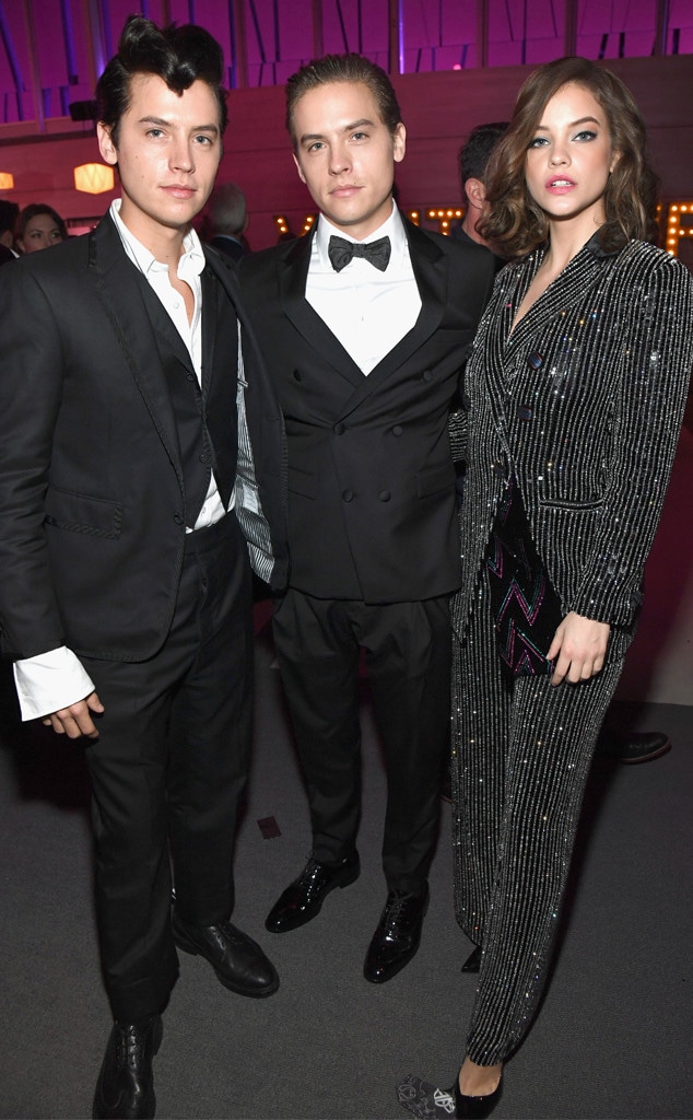 Cole Sprouse, Dylan Sprouse, Barbara Palvin, 2019 Vanity Fair Oscar Party, 2019 Oscars