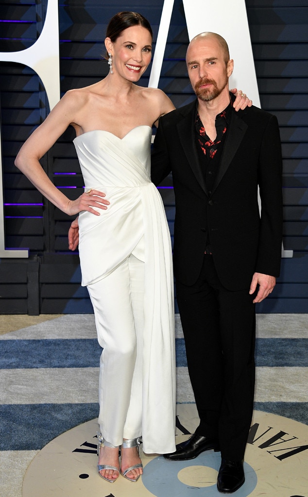 Leslie Bibb & Sam Rockwell from 2019 Vanity Fair Oscars After Party | E