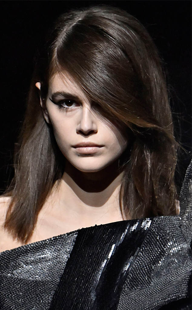 Saint Laurent, Best Beauty Looks at Fashion Week, Kaia Gerber