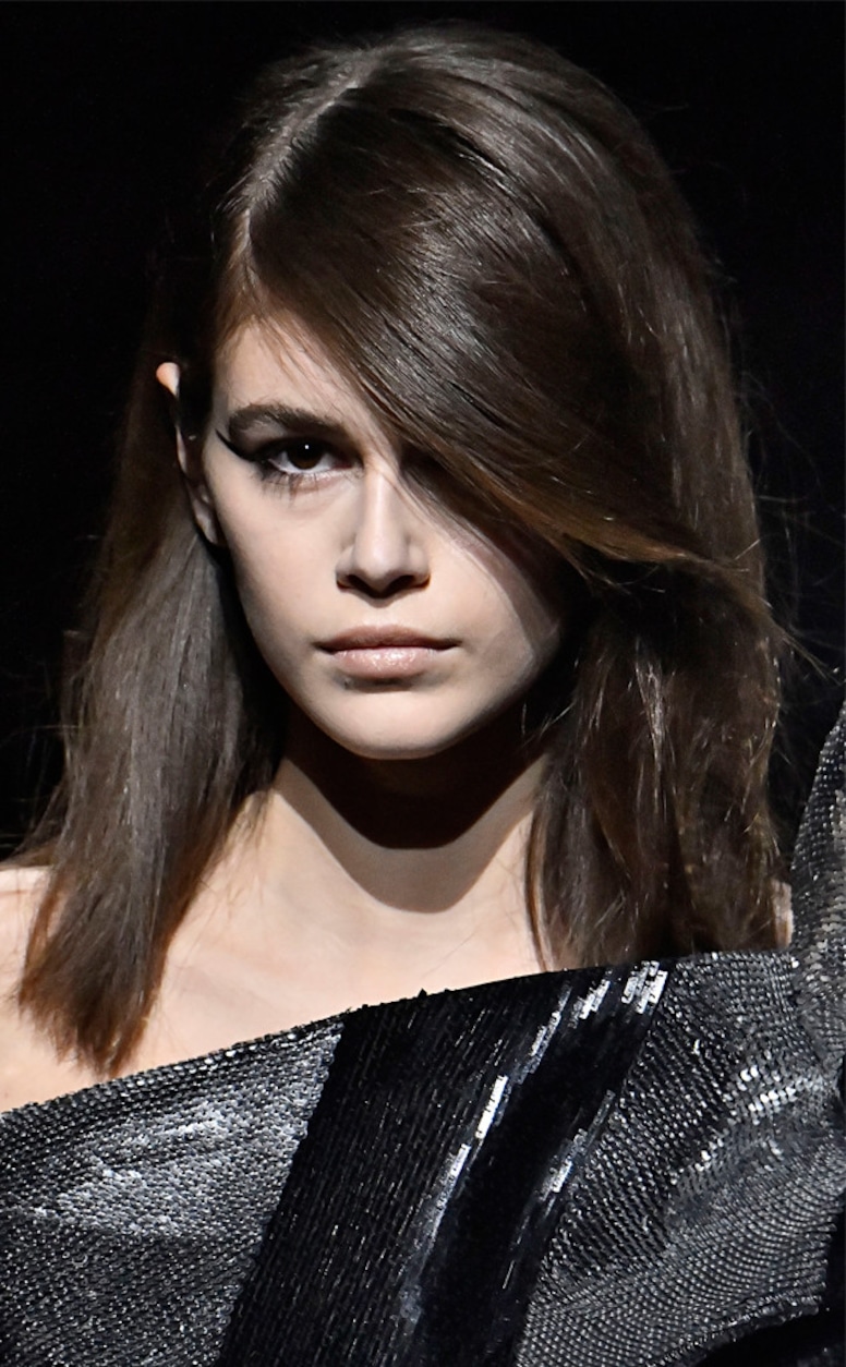 Saint Laurent, Best Beauty Looks at Fashion Week, Kaia Gerber