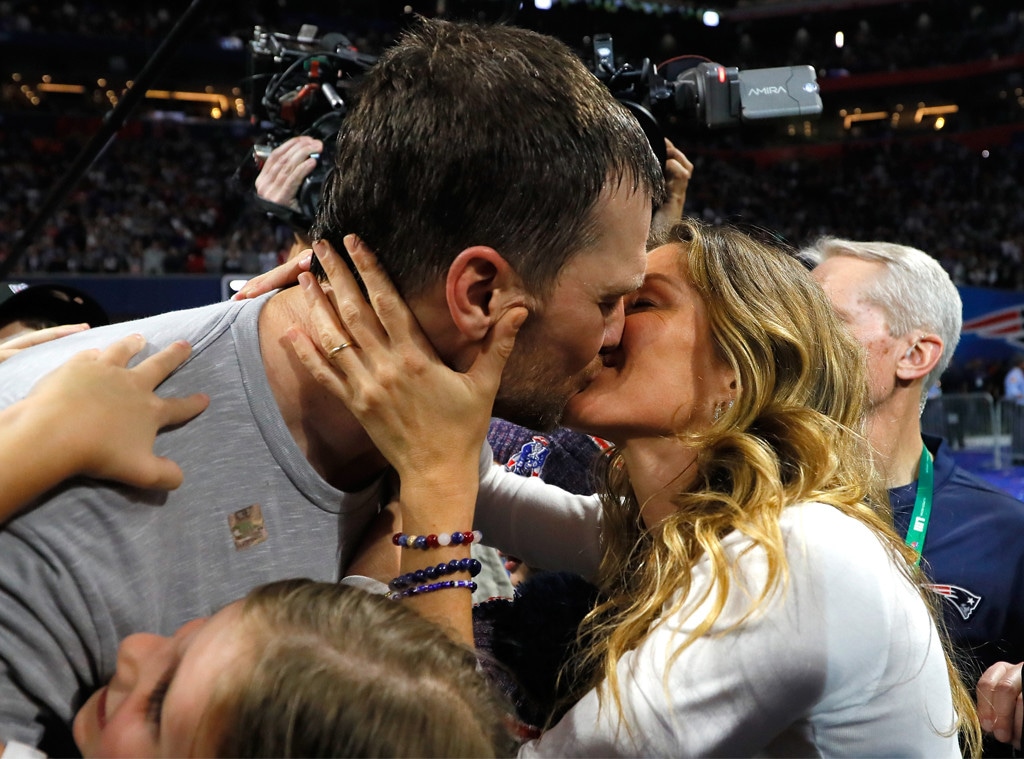 Tom Brady, Gisele Bündchen, Kiss, Super Bowl